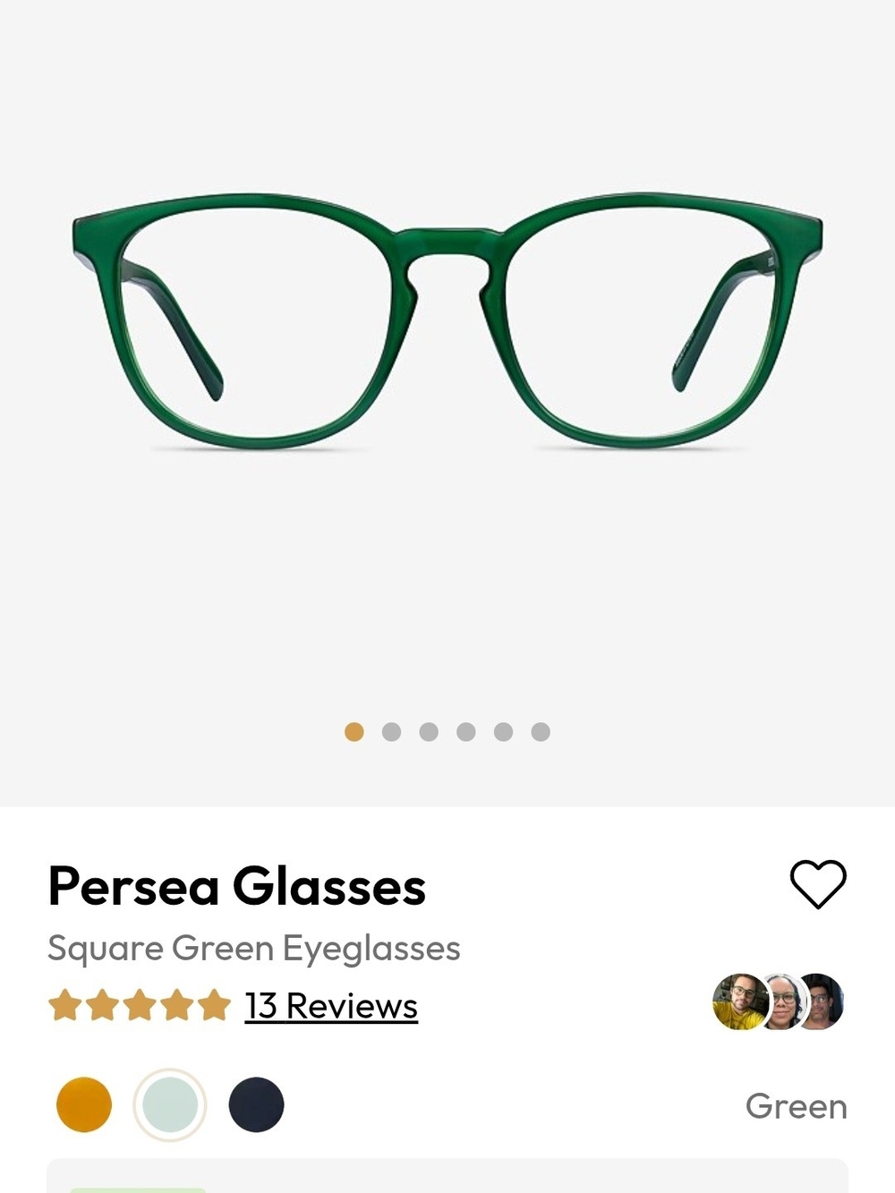 Persea Green Frame Women's Glasses